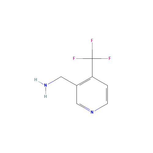 [4-(Trifluoromethyl)pyridine-3-yl]methylamine (CAS: 771580-70-2) - Chemical Structure and Molecular Formula 