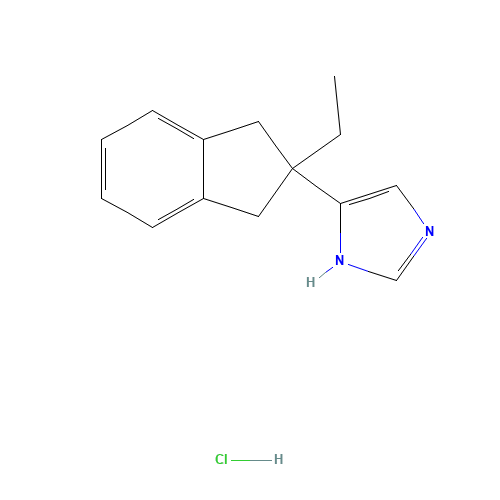 1H-Imidazole,4-(2-ethyl-2,3-dihydro-1H-inden-2-yl)-,monohydrochloride (CAS: 104075-48-1) - Related Chemical Product