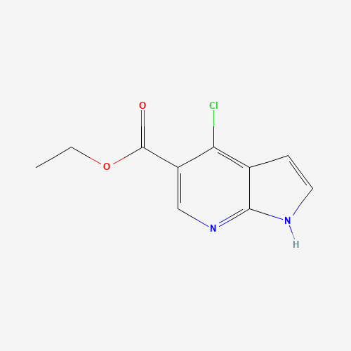 4-Chloro-1H-pyrrolo[2,3-b]pyridine-5-carboxylic acid ethyl ester (CAS: 885500-55-0) - Chemical Structure and Molecular Formula 