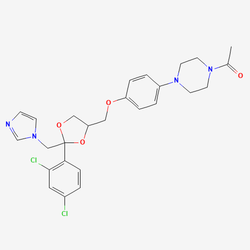 1-[4-[4-[[2-(2,4-dichlorophenyl)-2-(imidazol-1-ylmethyl)-1,3-dioxolan-4-yl]methoxy]phenyl]piperazin-1-yl]ethanone (CAS: 79156-75-5) - Related Chemical Product