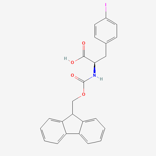 FMOC-D-4-IODOPHENYLALANINE (CAS: 205526-29-0) - Chemical Structure and Molecular Formula 