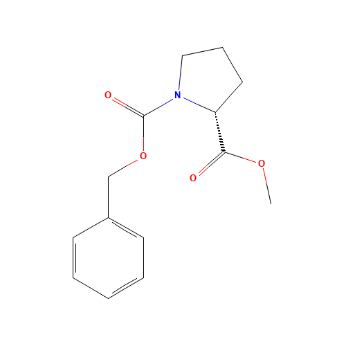 (+)-N-CARBOBENZYLOXY-D-PROLINE METHYL ESTER (CAS: 182210-00-0) - Chemical Structure and Molecular Formula 