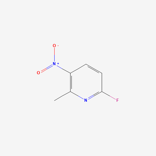 2-FLUORO-5-NITRO-6-PICOLINE (CAS: 18605-16-8) - Chemical Structure and Molecular Formula 