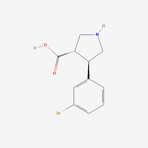 (3S,4R)-4-(3-BROMOPHENYL)PYRROLIDINE-3-CARBOXYLIC ACID (CAS: 1047651-74-0) - Related Chemical Product