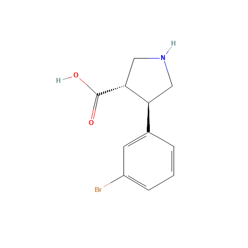 (3S,4R)-4-(3-BROMOPHENYL)PYRROLIDINE-3-CARBOXYLIC ACID (CAS: 1047651-74-0) - Related Chemical Product