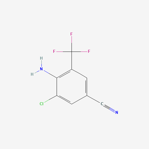 2-AMINO-3-CHLORO-5-CYANOBENZOTRIFLUORIDE (CAS: 62584-25-2) - Chemical Structure and Molecular Formula 