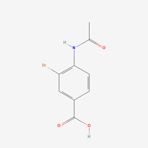 4-(ACETYLAMINO)-3-BROMOBENZOIC ACID (CAS: 74103-28-9) - Chemical Structure and Molecular Formula 