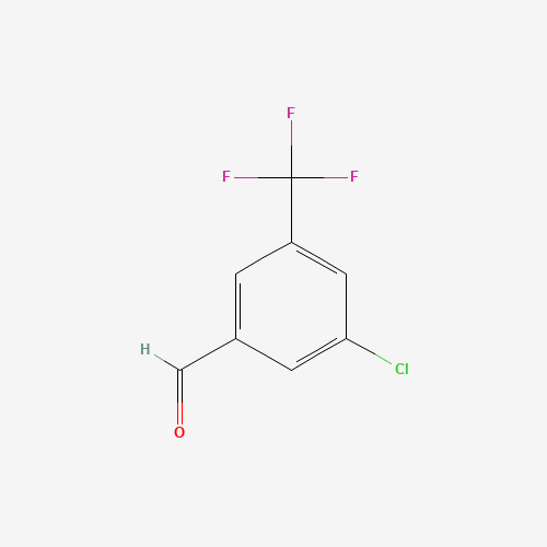 3-CHLORO-5-(TRIFLUOROMETHYL)BENZALDEHYDE chemical structure 3-CHLORO-5-(TRIFLUOROMETHYL)BENZALDEHYDE (CAS: 477535-43-6) - Chemical Structure and Molecular Formula