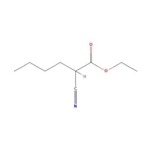 ethyl 2-cyanohexanoate (CAS: 7391-39-1) - Chemical Structure and Molecular Formula 