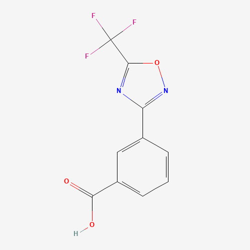 3-(5-(Trifluoromethyl)-1,2,4-oxadiazol-3-yl)benzoicacid (CAS: 1092400-82-2) - Chemical Structure and Molecular Formula 