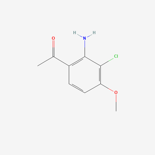 Ethanone,1-(2-amino-3-chloro-4-methoxyphenyl)- (CAS: 923289-36-5) - Chemical Structure and Molecular Formula 