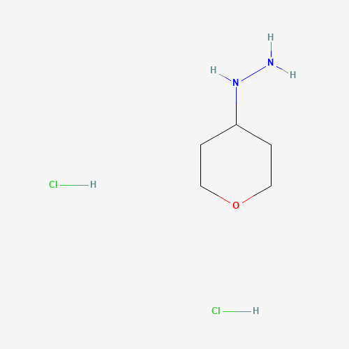 (Tetrahydro-2H-pyran-4-yl)hydrazine hydrochloride (1:2) (CAS: 1187974-47-5) - Chemical Structure and Molecular Formula 