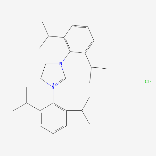 1,3-BIS(2,6-DIISOPROPYLPHENYL)-IMIDAZOLIDINIUM-CHLORIDE (CAS: 258278-25-0) - Chemical Structure and Molecular Formula 