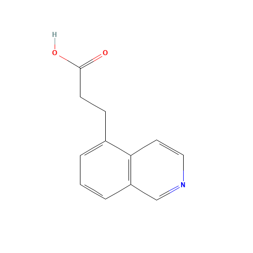 3-(ISOQUINOLIN-5-YL)PROPIONIC ACID (CAS: 87087-28-3) - Chemical Structure and Molecular Formula 