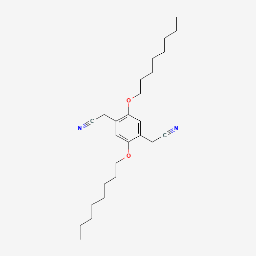 2 5-BIS(OCTYLOXY)BENZENE-1 4-DIACETONIT& (CAS: 177281-34-4) - Chemical Structure and Molecular Formula 