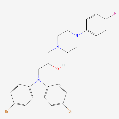 1-(3,6-DIBROMO-CARBAZOL-9-YL)-3-[4-(4-FLUORO-PHENYL)-PIPERAZIN-1-YL]-PROPAN-2-OL (CAS: 607393-54-4) - Related Chemical Product