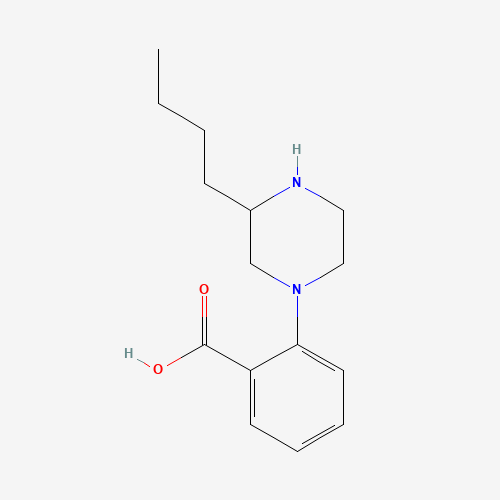 1-(2-carboxyphenyl)-3-n-butyl piperazine (CAS: 1131622-32-6) - Chemical Structure and Molecular Formula 