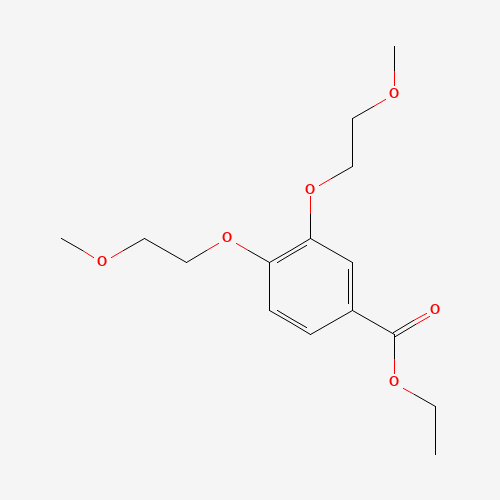 Ethyl 3,4-bis(2-methoxyethoxy)benzoate (CAS: 183322-16-9) - Chemical Structure and Molecular Formula 
