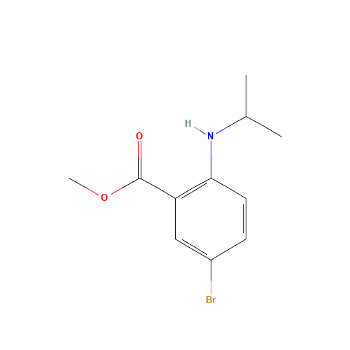 methyl 5-bromo-2-(isopropylamino)benzoate (CAS: 937694-12-7) - Chemical Structure and Molecular Formula 