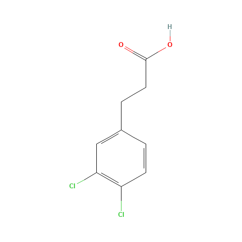 3-(3,4-DICHLOROPHENYL)PROPIONIC ACID (CAS: 25173-68-6) - Chemical Structure and Molecular Formula 