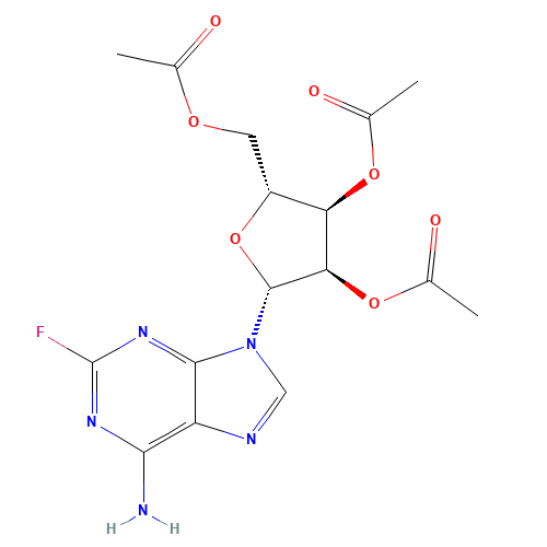 2-Fluoro-2',3',5'-triacetoxyadenosine (CAS: 15811-32-2) - Chemical Structure and Molecular Formula 