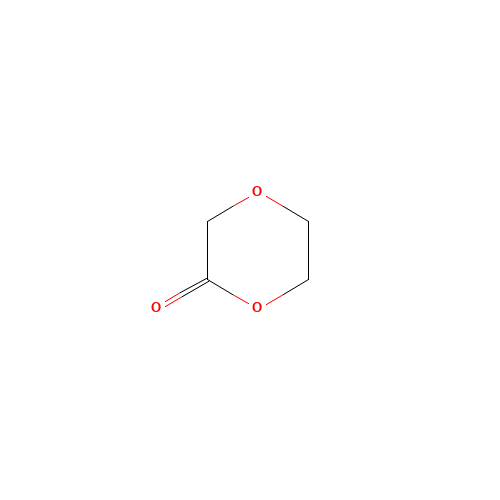 1,4-Dioxan-2-one (CAS: 3041-16-5) - Chemical Structure and Molecular Formula 