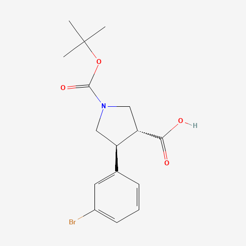 Trans-4-(3-bromophenyl)-1-Boc-pyrrolidine-3-carboxylic acid (CAS: 959582-16-2) - Related Chemical Product