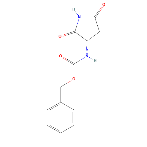 (S)-3-N-CBZ-AMINO-SUCCINIMIDE (CAS: 60846-91-5) - Chemical Structure and Molecular Formula 
