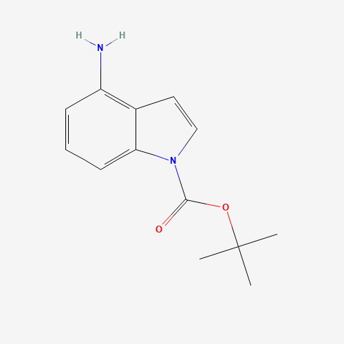 1-BOC-4-AMINOINDOLE (CAS: 885270-30-4) - Chemical Structure and Molecular Formula 