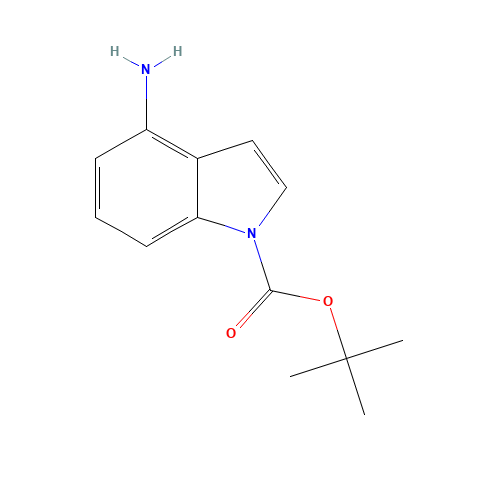 1-BOC-4-AMINOINDOLE (CAS: 885270-30-4) - Chemical Structure and Molecular Formula 