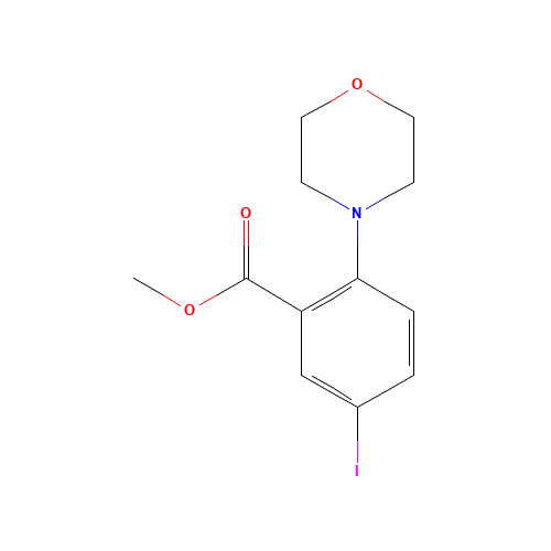 methyl 5-iodo-2-morpholinobenzoate (CAS: 1131587-23-9) - Chemical Structure and Molecular Formula 