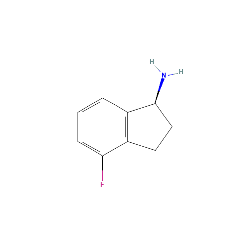 (S)-4-FLUORO-INDAN-1-YLAMINE (CAS: 946053-90-3) - Chemical Structure and Molecular Formula 