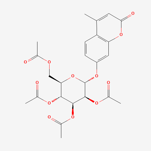 4-Methylumbelliferyl2,3,4,6-tetra-O-acetyl-a-D-mannopyranoside (CAS: 28541-71-1) - Chemical Structure and Molecular Formula 