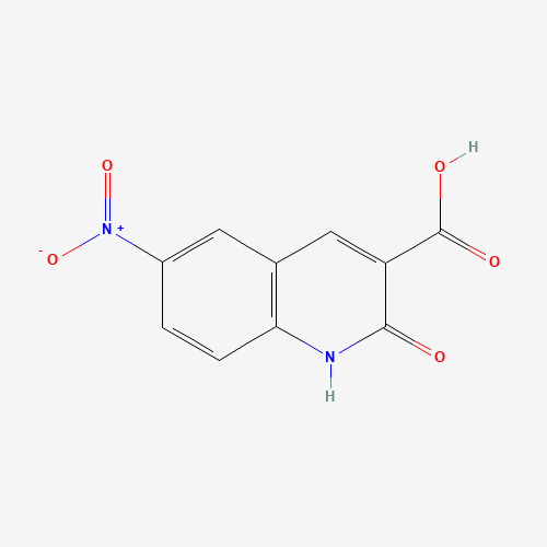 2-HYDROXY-6-NITRO-QUINOLINE-3-CARBOXYLIC ACID (CAS: 85870-49-1) - Chemical Structure and Molecular Formula 