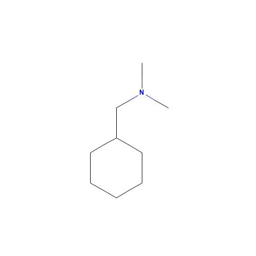 N,N-dimethylcyclohexanemethylamine (CAS: 16607-80-0) - Chemical Structure and Molecular Formula 