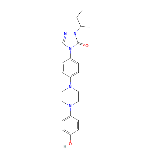 2,4-DIHYDRO-4-[(4-(4-HYDROXYPHENYL)-1-PIPERAZINYL)PHENYL]-2-(1-METHYLPROPYL)-3H-1,2,4-TRIAZOLE-3-ONE (CAS: 106461-41-0) - Related Chemical Product