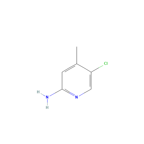 2-Amino-5-chloro-4-picoline (CAS: 36936-27-3) - Chemical Structure and Molecular Formula 