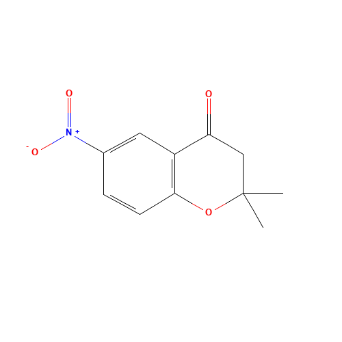 2,2-DIMETHYL-6-NITRO-CHROMAN-4-ONE (CAS: 111478-49-0) - Chemical Structure and Molecular Formula 