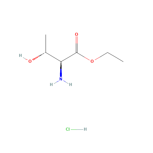 L-THREONINE ETHYL ESTER HYDROCHLORIDE (CAS: 39994-70-2) - Chemical Structure and Molecular Formula 