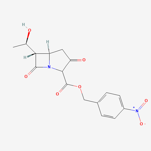 p-Nitrobenzyl-6-(1-hydroxyethyl)-1-azabicyclo(3.2.0)heptane-3,7-dione-2-carboxylate (CAS: 74288-40-7) - Chemical Structure and Molecular Formula 
