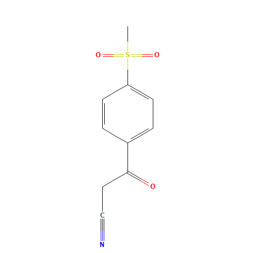 3-(4-(methylsulfonyl)phenyl)-3-oxopropanenitrile (CAS: 122454-47-1) - Chemical Structure and Molecular Formula 