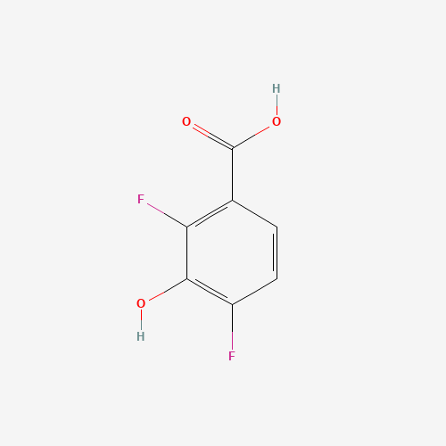 2,4-Difluoro-3-hydroxybenzoicacid (CAS: 91659-08-4) - Chemical Structure and Molecular Formula 