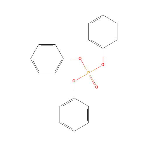 Triphenyl phosphate (CAS: 115-86-6) - Chemical Structure and Molecular Formula 