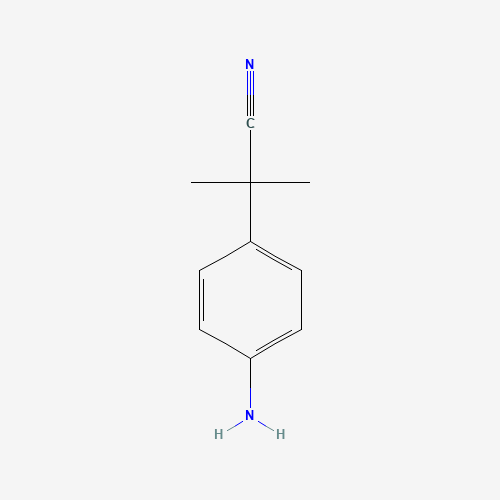 2-(4-AMINOPHENYL)-2-METHYLPROPANENITRILE (CAS: 115279-57-7) - Chemical Structure and Molecular Formula 
