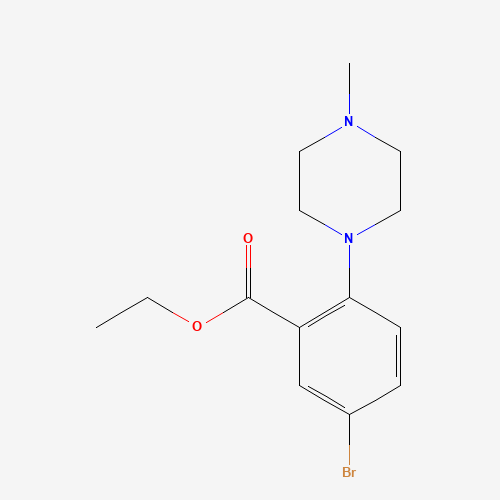 ethyl 5-bromo-2-(4-methylpiperazin-1-yl)benzoate (CAS: 1131587-82-0) - Chemical Structure and Molecular Formula 