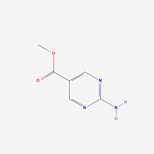 METHYL 2-AMINOPYRIMIDINE-5-CARBOXYLATE (CAS: 308348-93-8) - Chemical Structure and Molecular Formula 