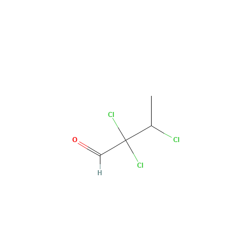 2,2,3-trichlorobutyraldehyde (CAS: 76-36-8) - Chemical Structure and Molecular Formula 