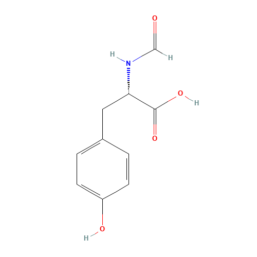 N-FORMYL-L-TYROSINE (CAS: 13200-86-7) - Chemical Structure and Molecular Formula 