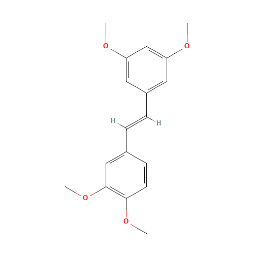 (E)-3,3',4,5'-TETRAMETHOXYSTILBENE (CAS: 83088-26-0) - Chemical Structure and Molecular Formula 