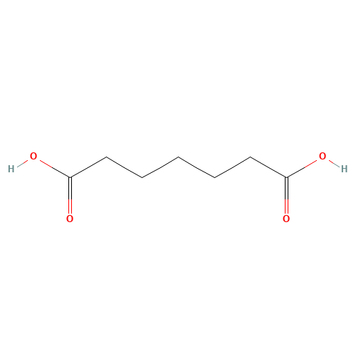 Pimelic acid (CAS: 111-16-0) - Chemical Structure and Molecular Formula 